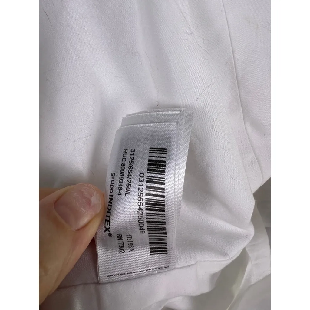 Zara Women’s L White Halter Wrap Top Ruffle Front Backless Tie Waist Y2K Bridal - Image 6