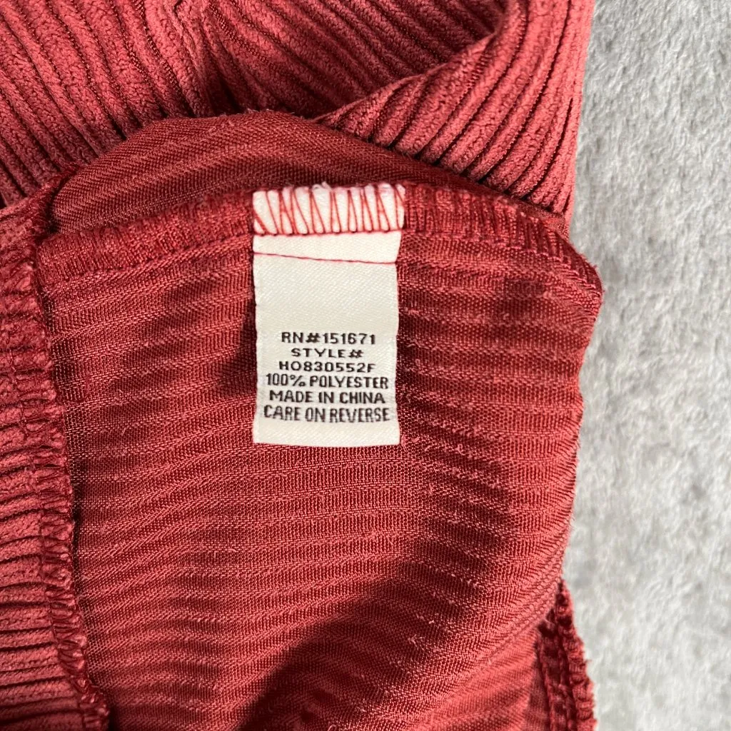 HOT KISS Red Corduroy Overall Dress Juniors' 7 Y2K Academia Preppy Buckle Mini - Image 11