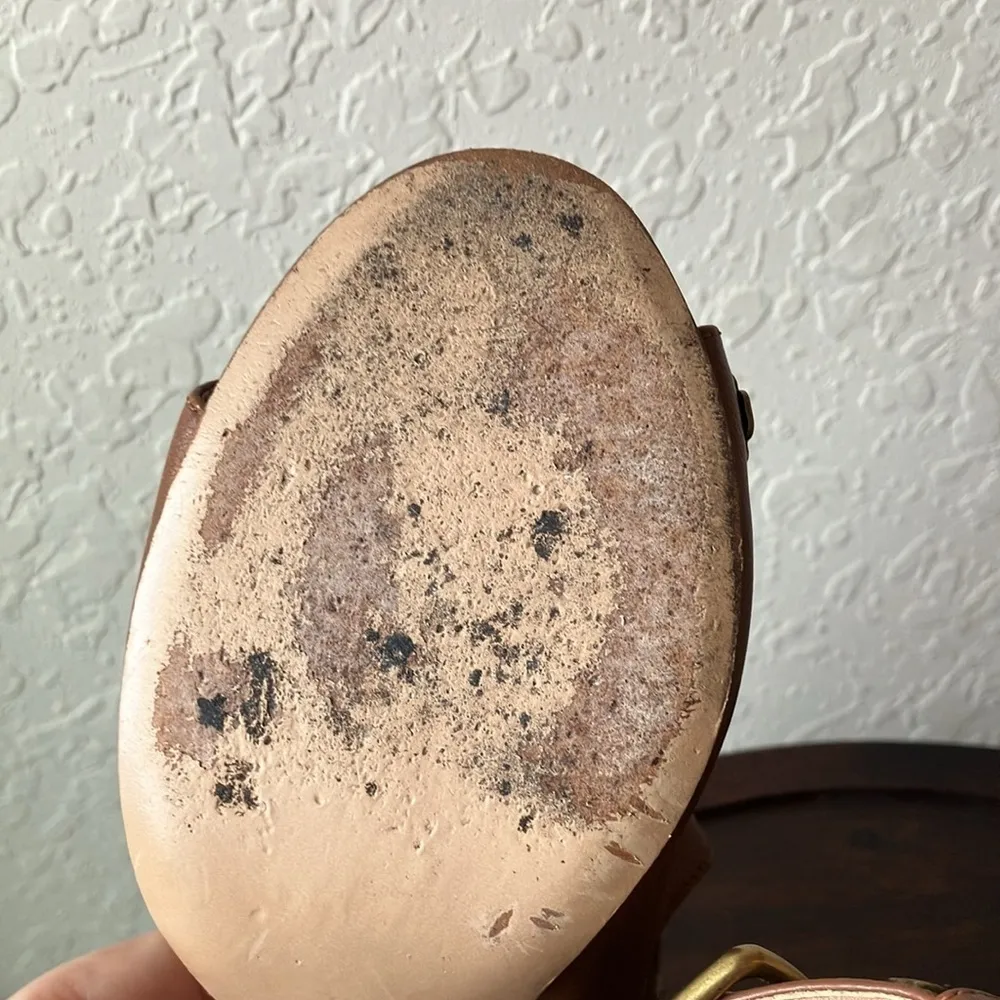 Coach: Brown Eddison G2503- adjustable ankle strap- Mule Heels- 5.5 - Image 12