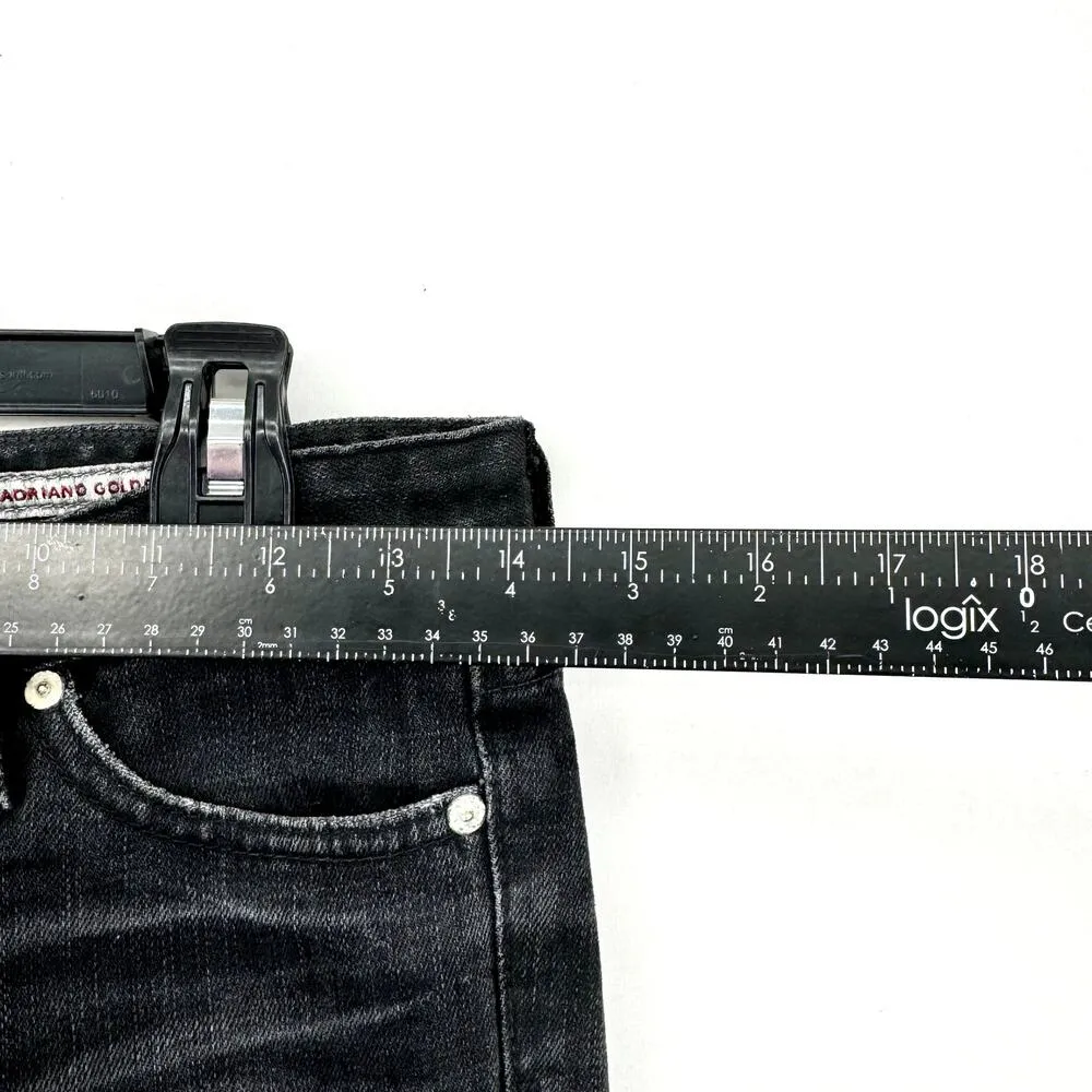 Adriano Goldschmied Silk Cigarette Skinny Black Cropped Jeans Size 25R - Image 6