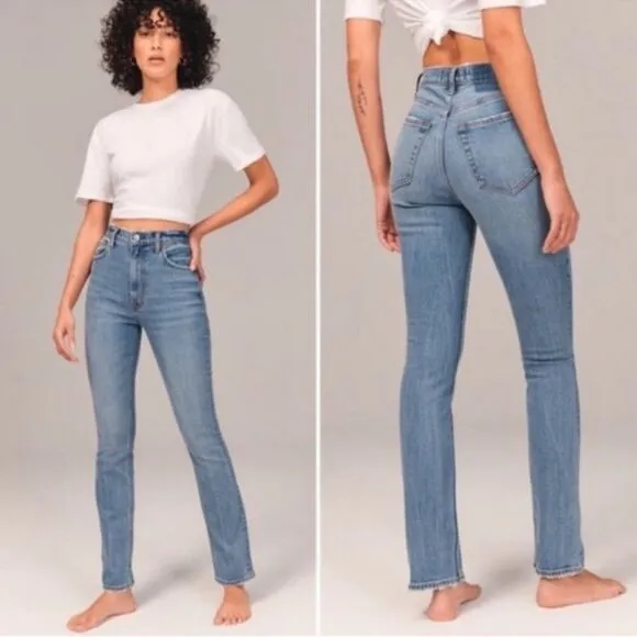 Abercrombie & Fitch The 90s Slim Straight Ultra High Rise Jeans 0/25 - Image 2