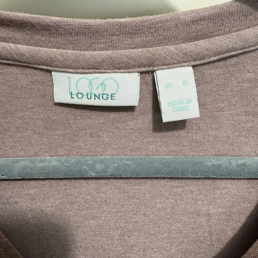 LOGO by Lori Goldstein XL Duster Vest w/T-Shirt Set Tan Brown Layered Oversized - Image 4