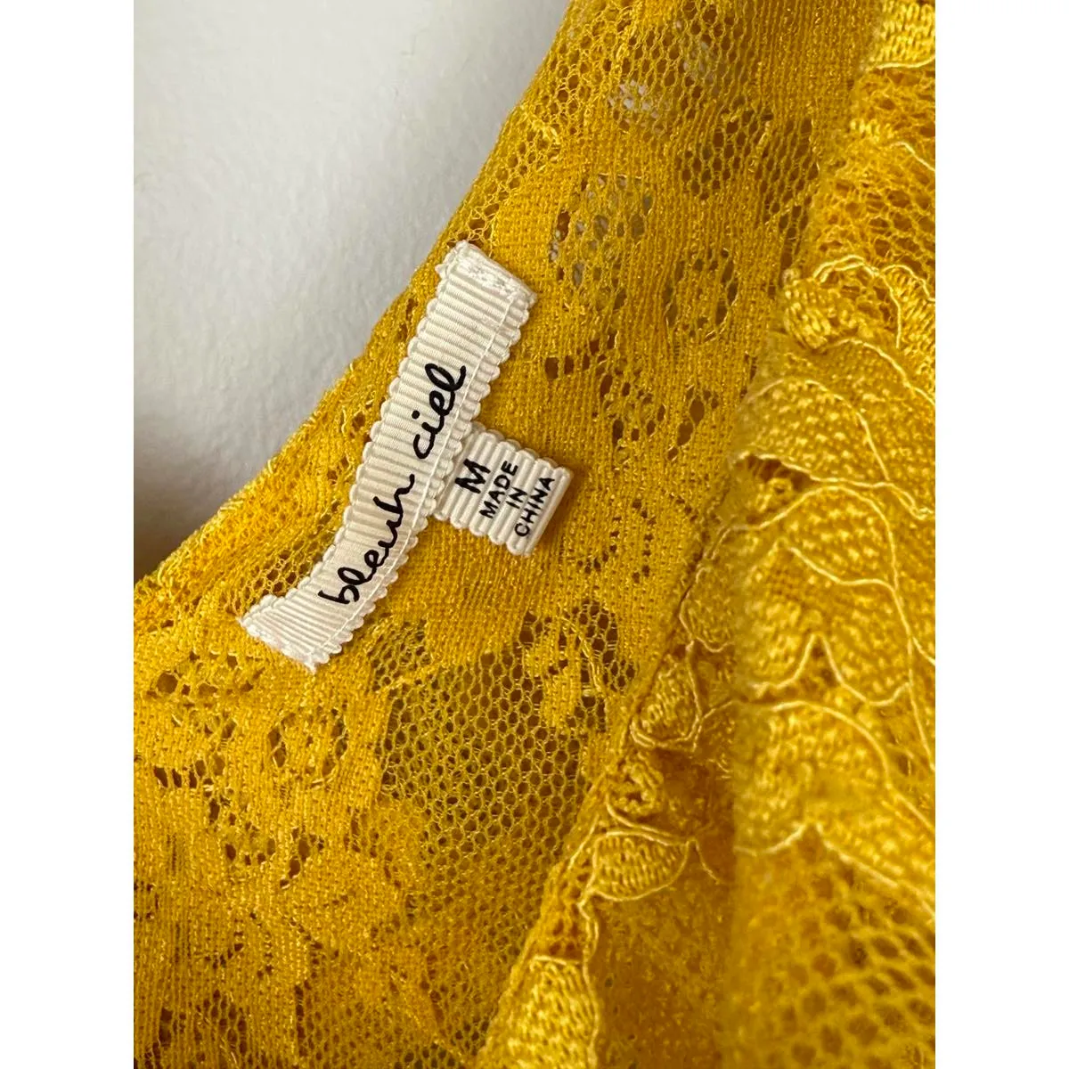 Bleuh Ciel Canary Lace Bodysuit - Size - Medium - Image 5