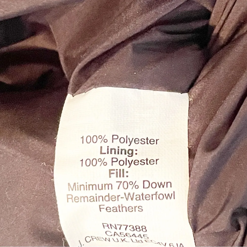 J. Crew Size Medium Herringbone Zipper Black White Zig Zag Stripe Vest Feather - Image 5