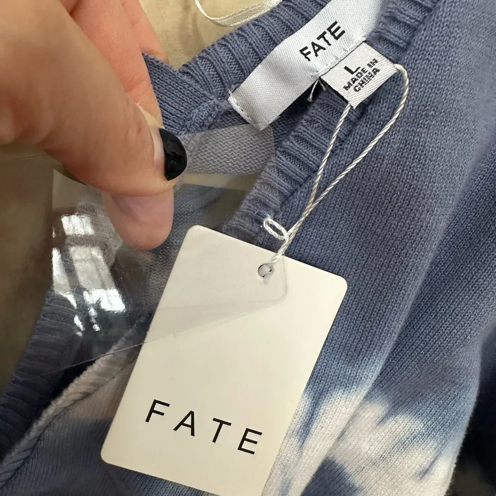 Fate ladies tie dye cropped sweater Blue Size L - Image 4