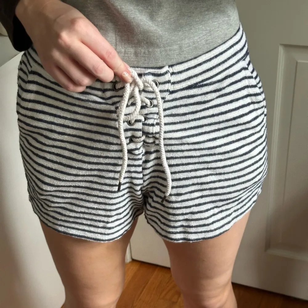 aerie terry fleece striped sailor preppy shorts - Image 3