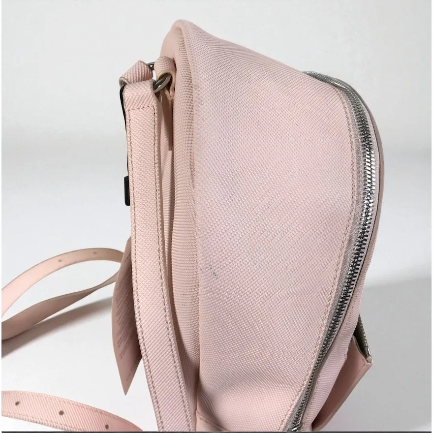 LACOSTE Script Logo Polyvinyl Backpack Light Pink School Travel Barbiecore Fairy - Image 14