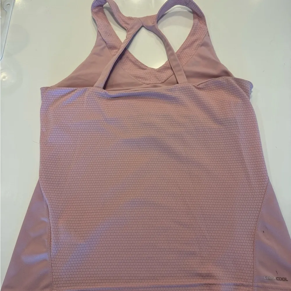 Dusty Rose Adidas sport bra/tank top - Image 3