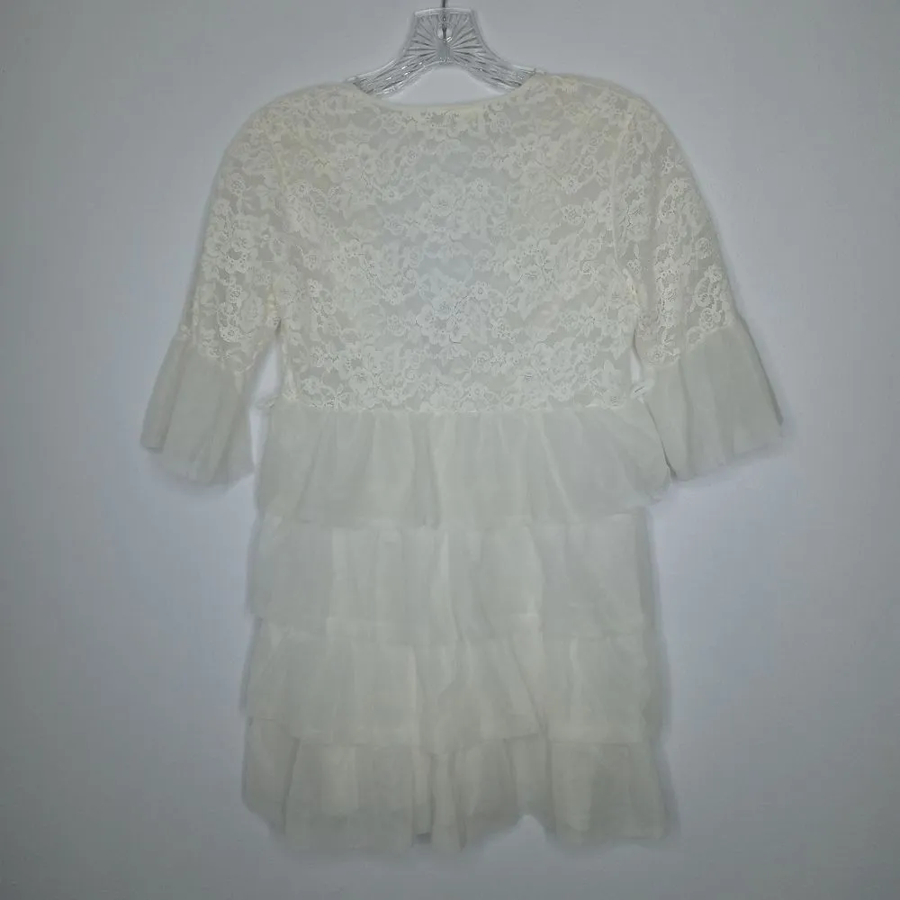 Vintage JR. Bazaar sheer sleepwear cover size 9 White - Image 10