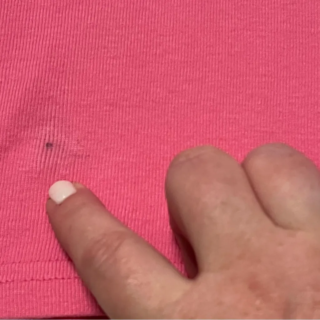 Michael Stars Womens ONE SIZE Barbie‎ Pink Fitted Short Sleeve Shirt *FLAWED* - Image 6