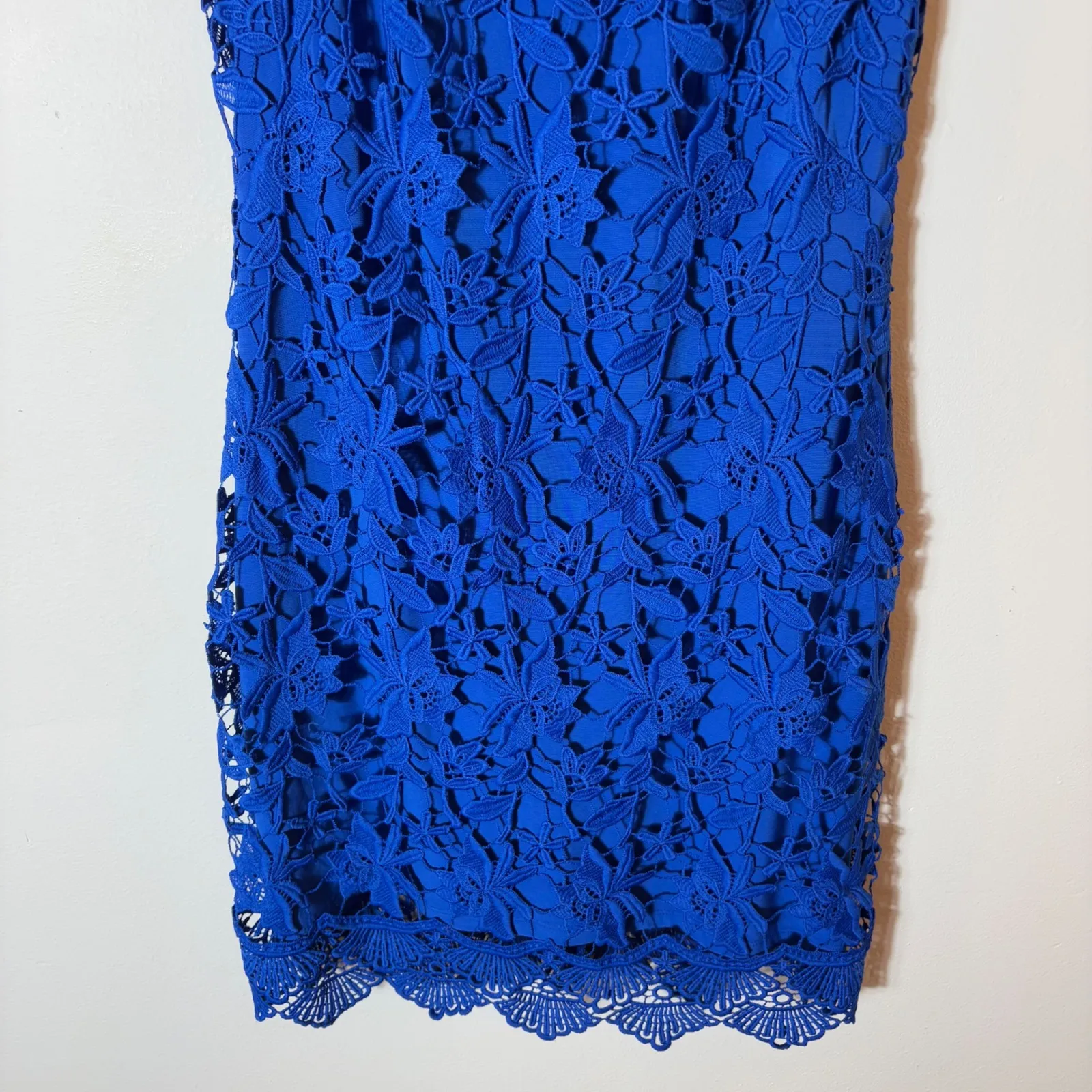 Lauren Ralph Lauren Cobalt Blue Lace‎ Overlay Sleeveless Cocktail Dress Size 6 - Image 3
