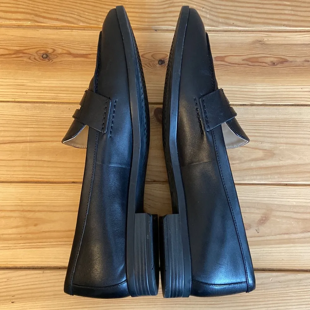 Black PINCH Classic Leather Penny Loafers Size 8.5M Preppy - Image 7