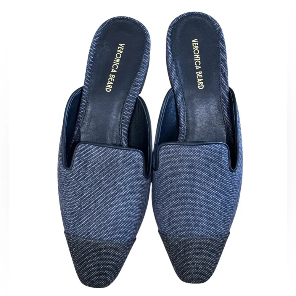 Veronica Beard blue indigo mules NEW - Image 8