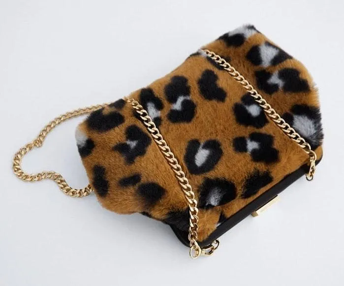 Animal Cheetah Print Crossbody Bag Purse - Image 4