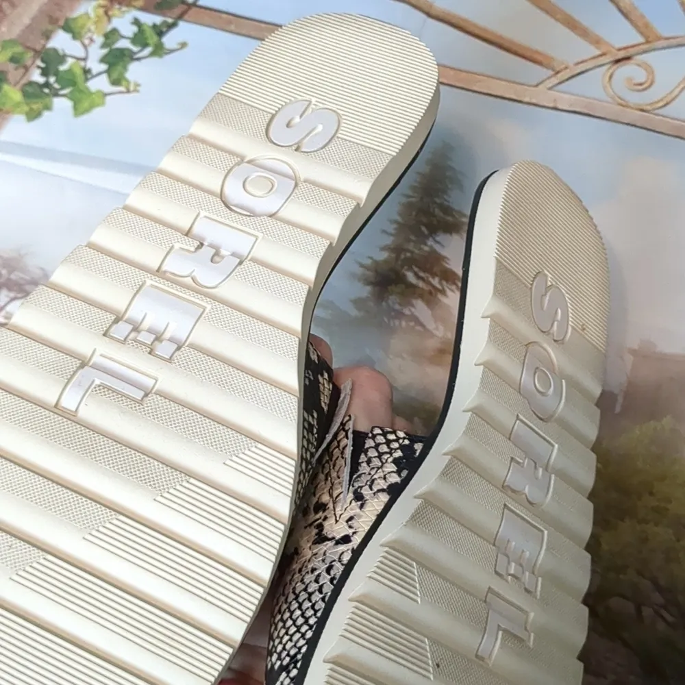 Sorel Ella II block snakeskin slide size 6.5 - Image 2