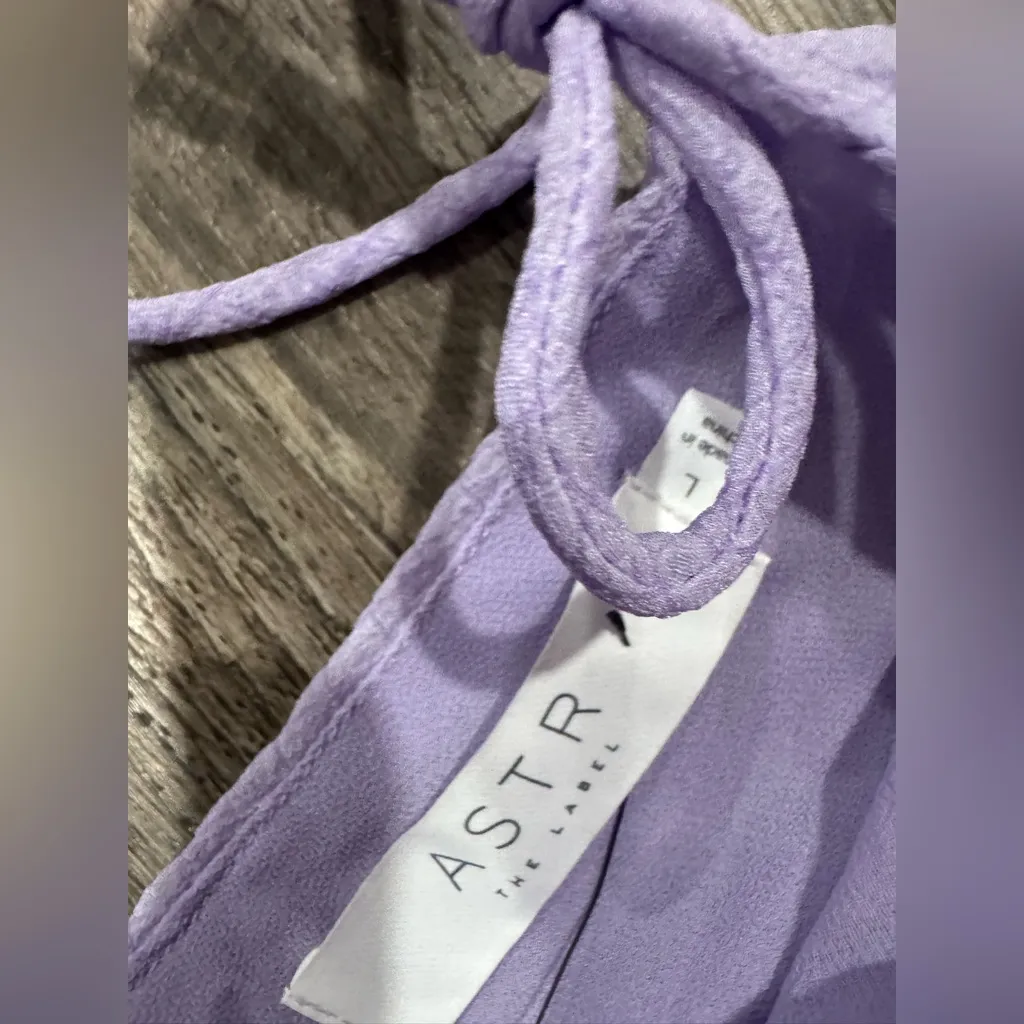 Astr Lavender Puff Sleeve Blouse - Image 7