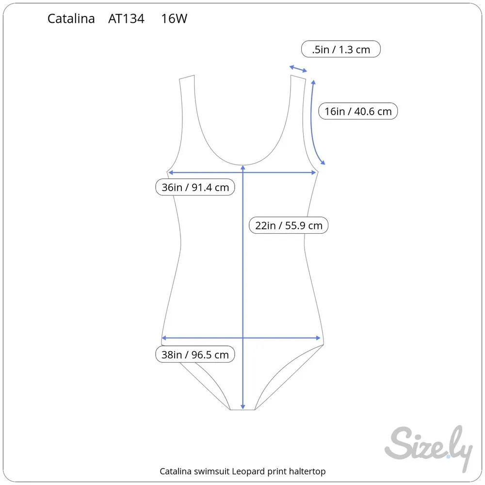 Catalina swimsuit Leopard print haltertop - Image 12