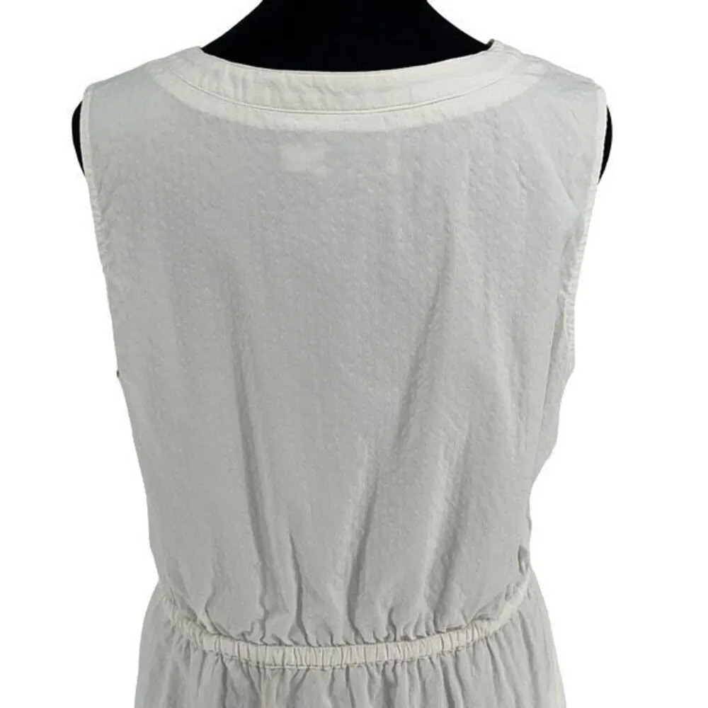 Vineyard Vines Harbor Women’s Drawstring Waist Sleeveless V-Neck Seersucker Mini - Image 5