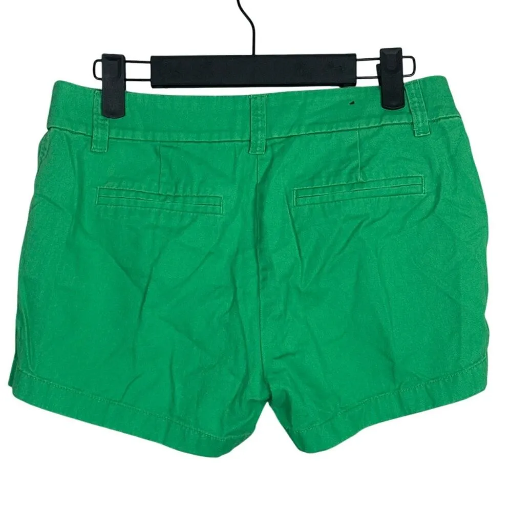 J. Crew Classic Mid Rise Chino Lightweight Shorts Pockets Belt Loops 0 Green - Image 5