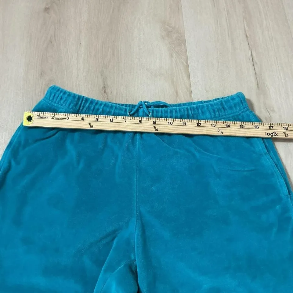 SEVENTH AVENUE Teal Velour Y2K Tracksuit Set Rhinestone Embellished 2 piece Set Size L - Image 6