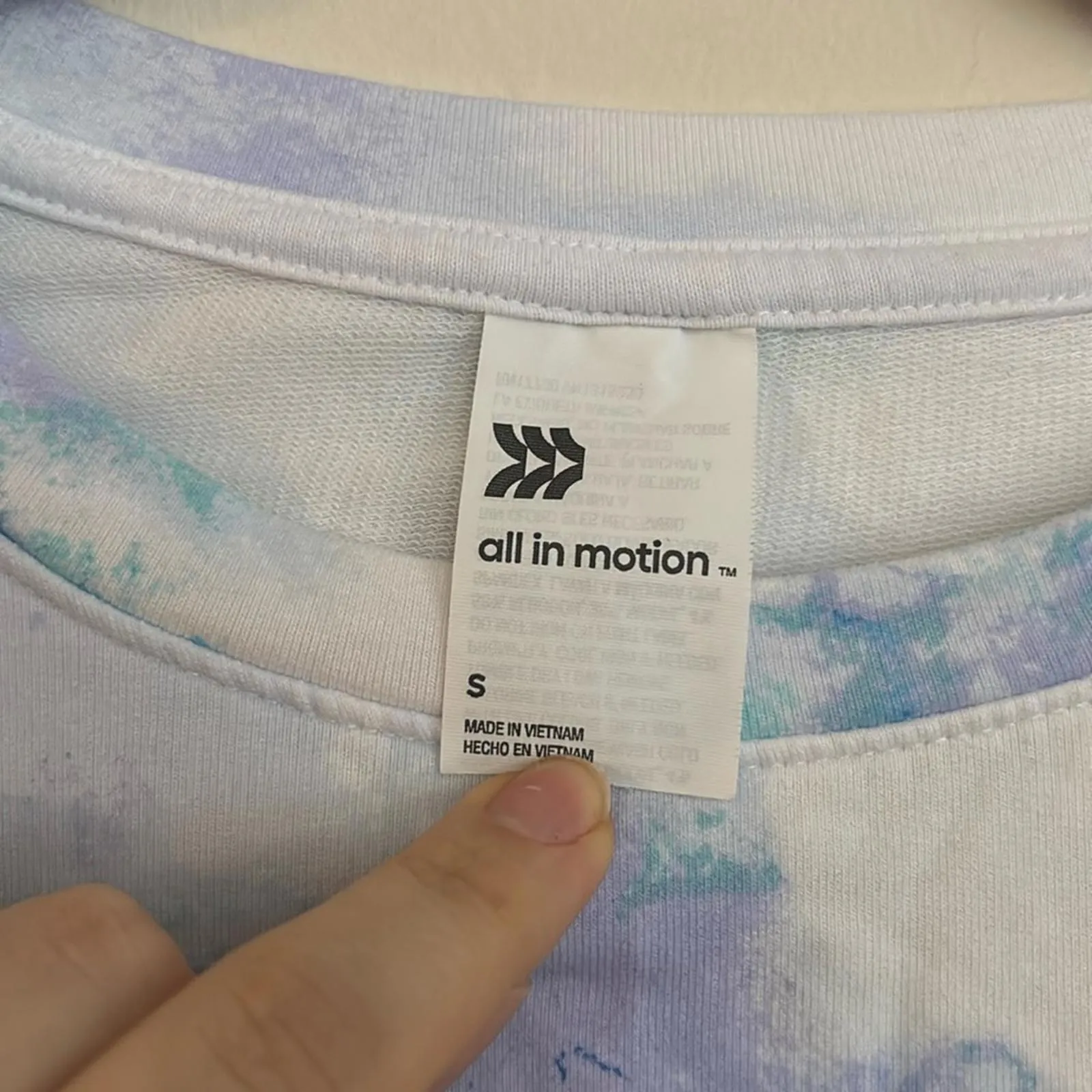 All in motion blue and purple watercolor tie-dye pullover sweatshirt - Image 6