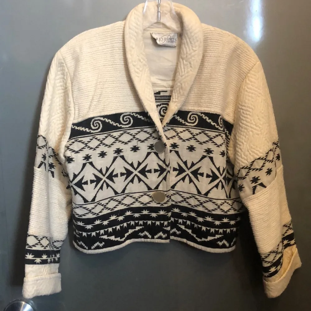 Pier 1 Vintage Cropped Boho cotton jacket L Size L - Image 2