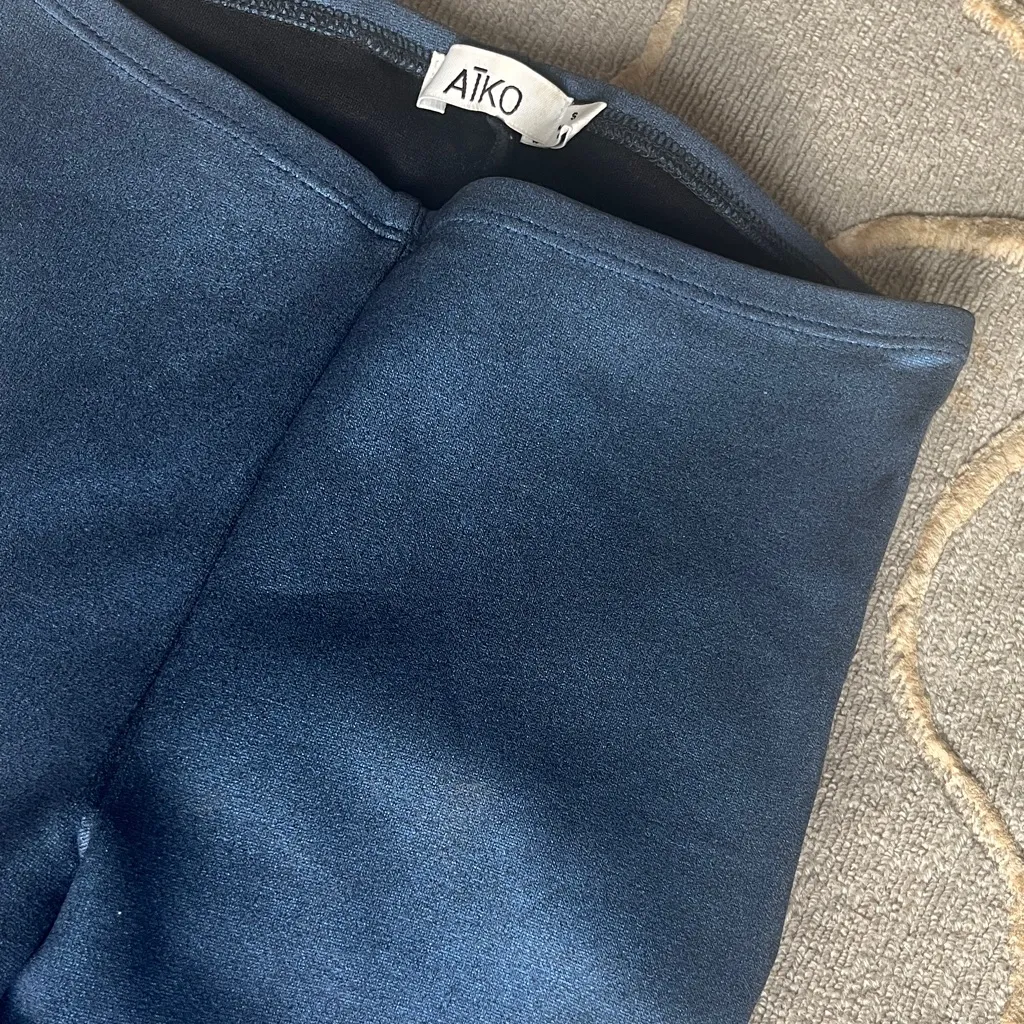 Aiko | Lacquer Blue Metallic Leggings Small - Image 5