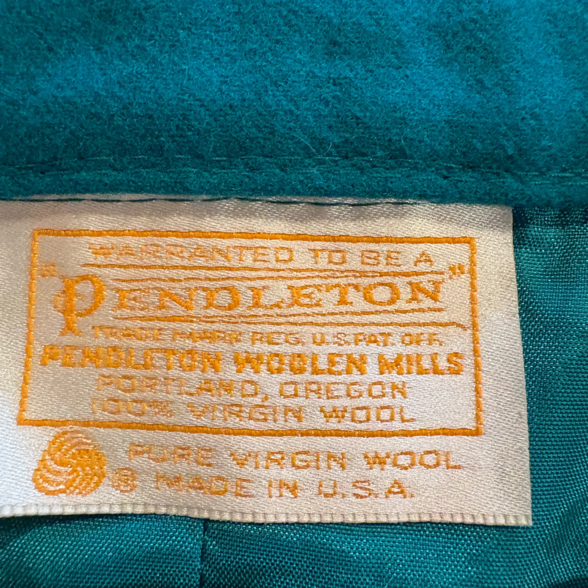 Pendleton wool skirt suit Teal Vintage women’s size 8 - Image 8