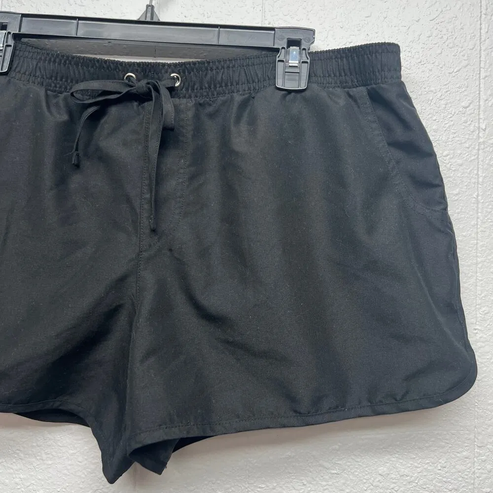 Merona High Rise Black Lightweight Elastic Waist Womens Shorts Size Large - Image 3