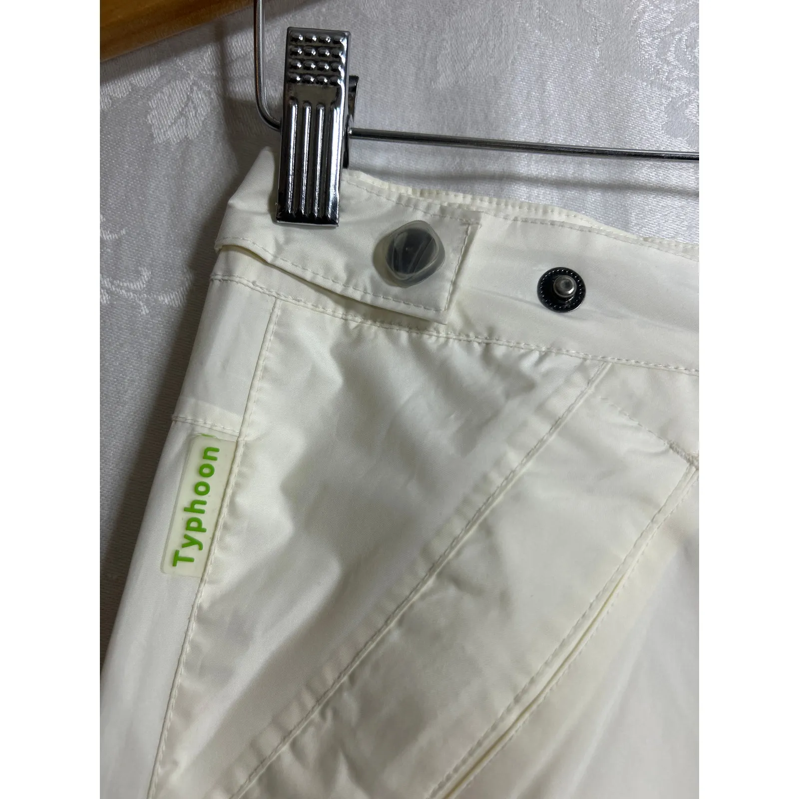 Sunice Typhoon Pants Large Off White Zip Ankles Lined Golf Waterproof Ski Snow - Image 4