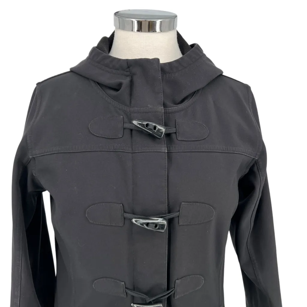 Lucy Hooded Toggle Jacket Fleece Lined Black Size Medium - Image 2