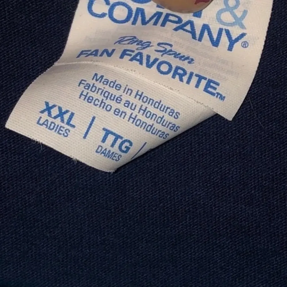 Cat & Books Tee Blue Size XL - Image 3