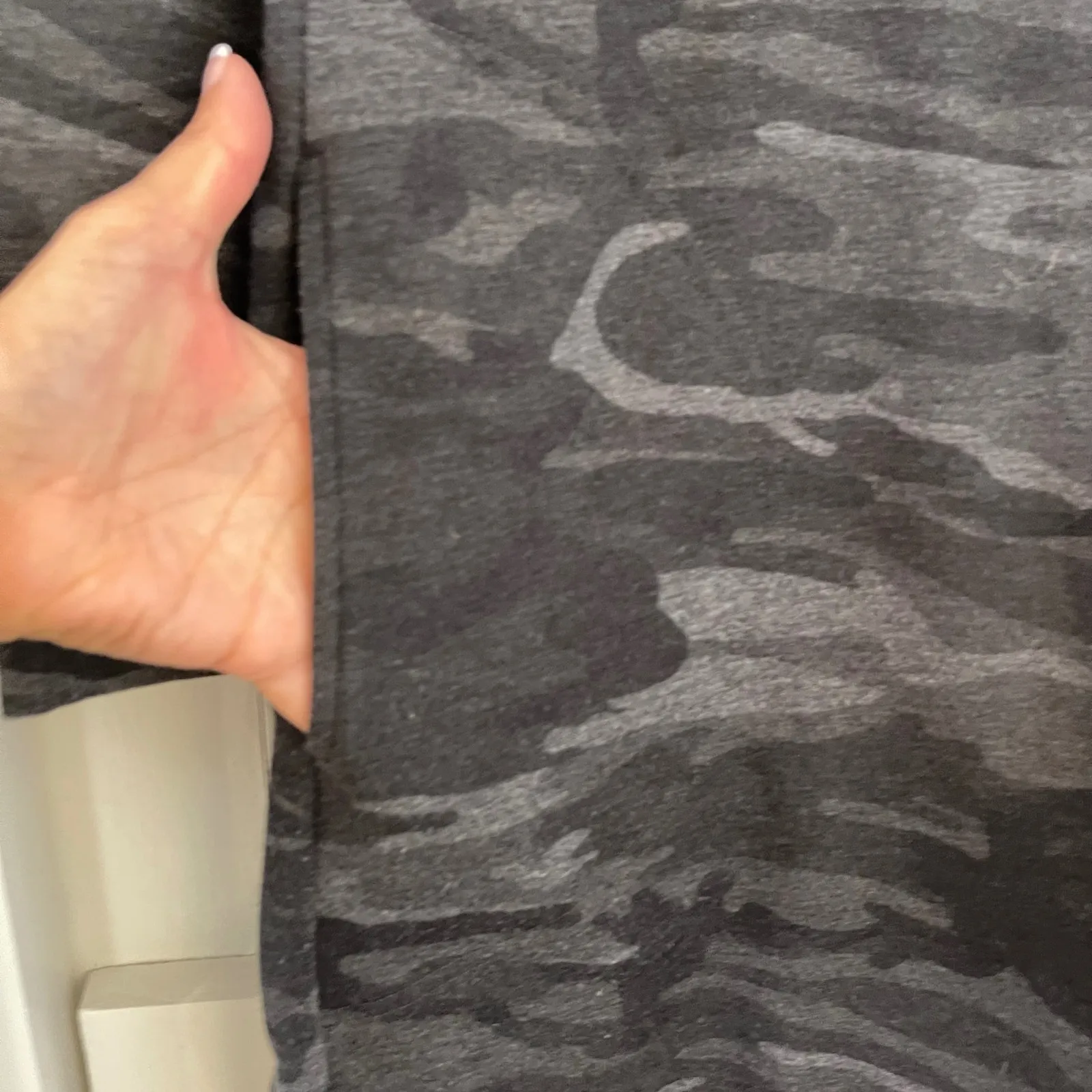 Velvet by Graham & Spencer Camo‎ Print Long Sleeve Fleece Dress Women's Small Gray - Image 6