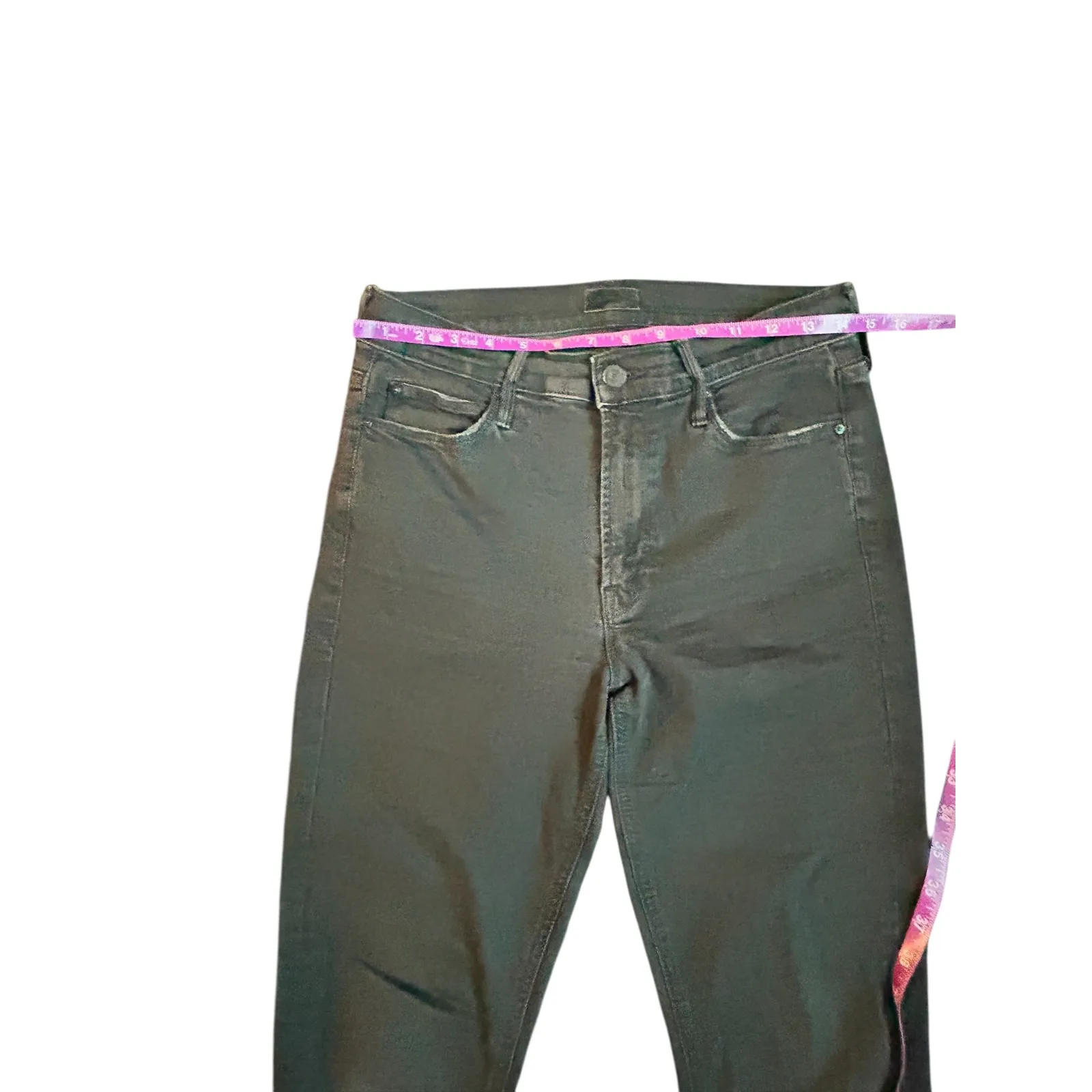 MOTHER The Mid Rise Dazzler Ankle Jeans Black Women's Size 27 Not Guilty - Image 8