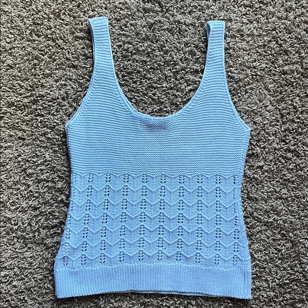 SO  Juniors' Pointelle Sweater Tank Top - Image 6