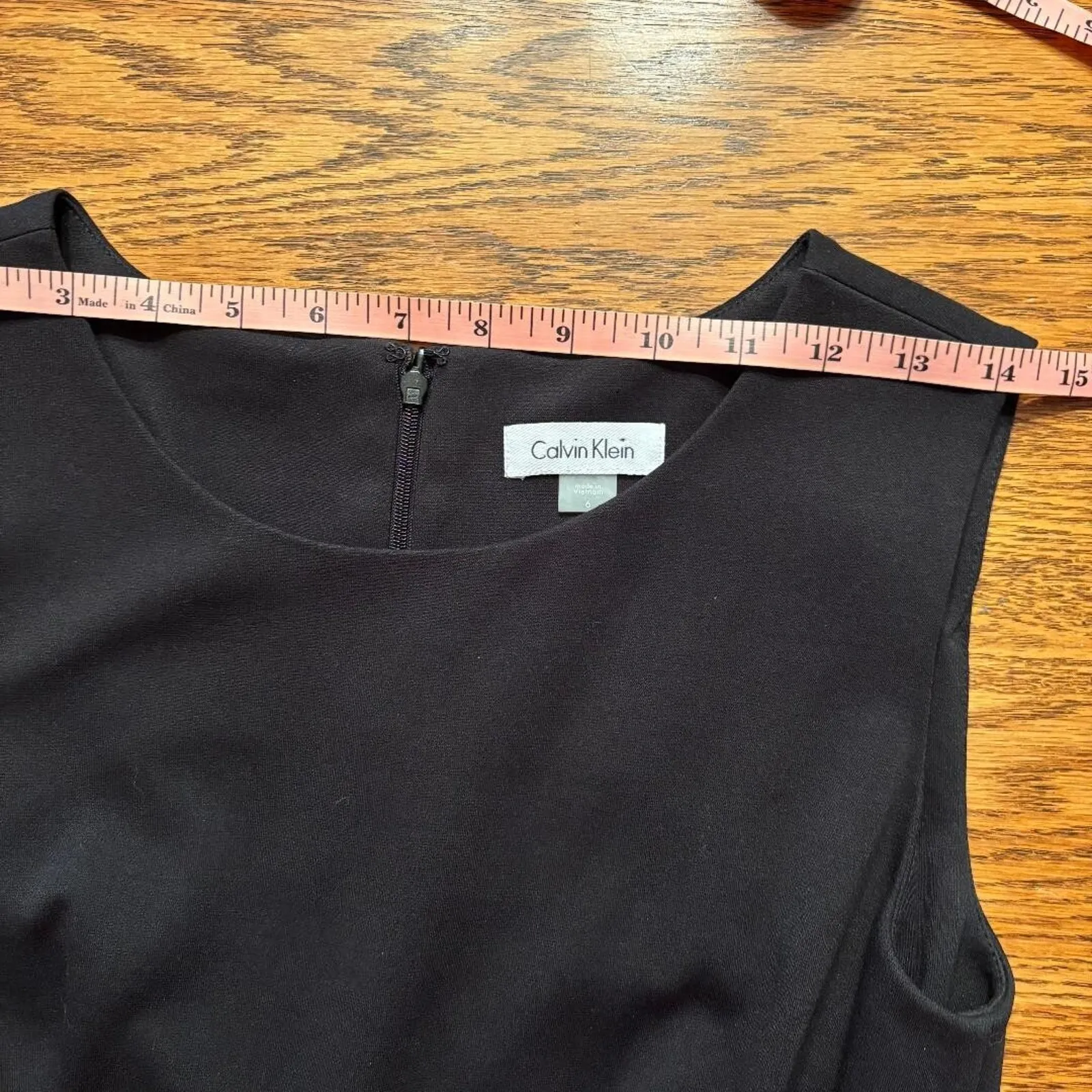 Calvin Klein Fit & Flare Black and White Dress with Belt Women's Size 6 NWOT - Image 6