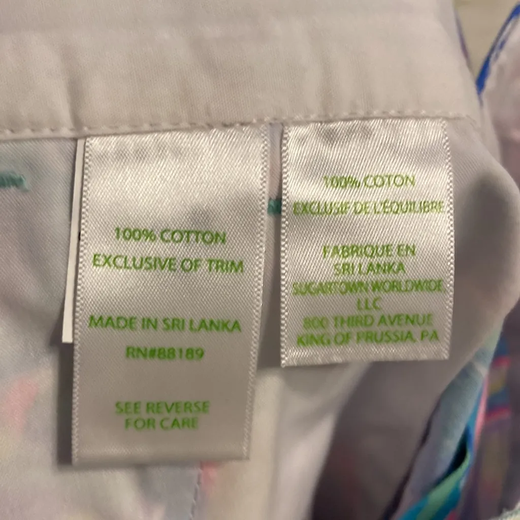 Lilly Pulitzer Swirl Print Shorts in Blue and Pink size 0 waist 30” inseam 7” - Image 7