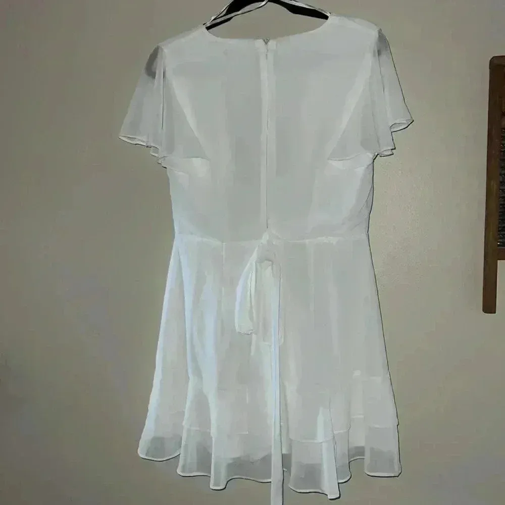 Lulus Wedding White Ruffle Dress Z8 - Image 2