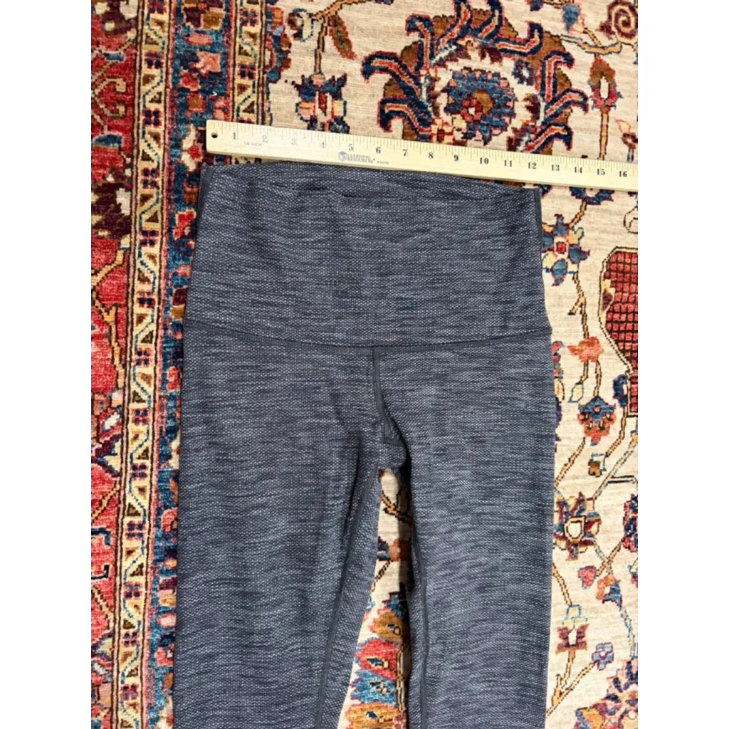 Lululemon Wunder Under High Rise Leggings Gray Texture Size 6 Full Length - Image 4