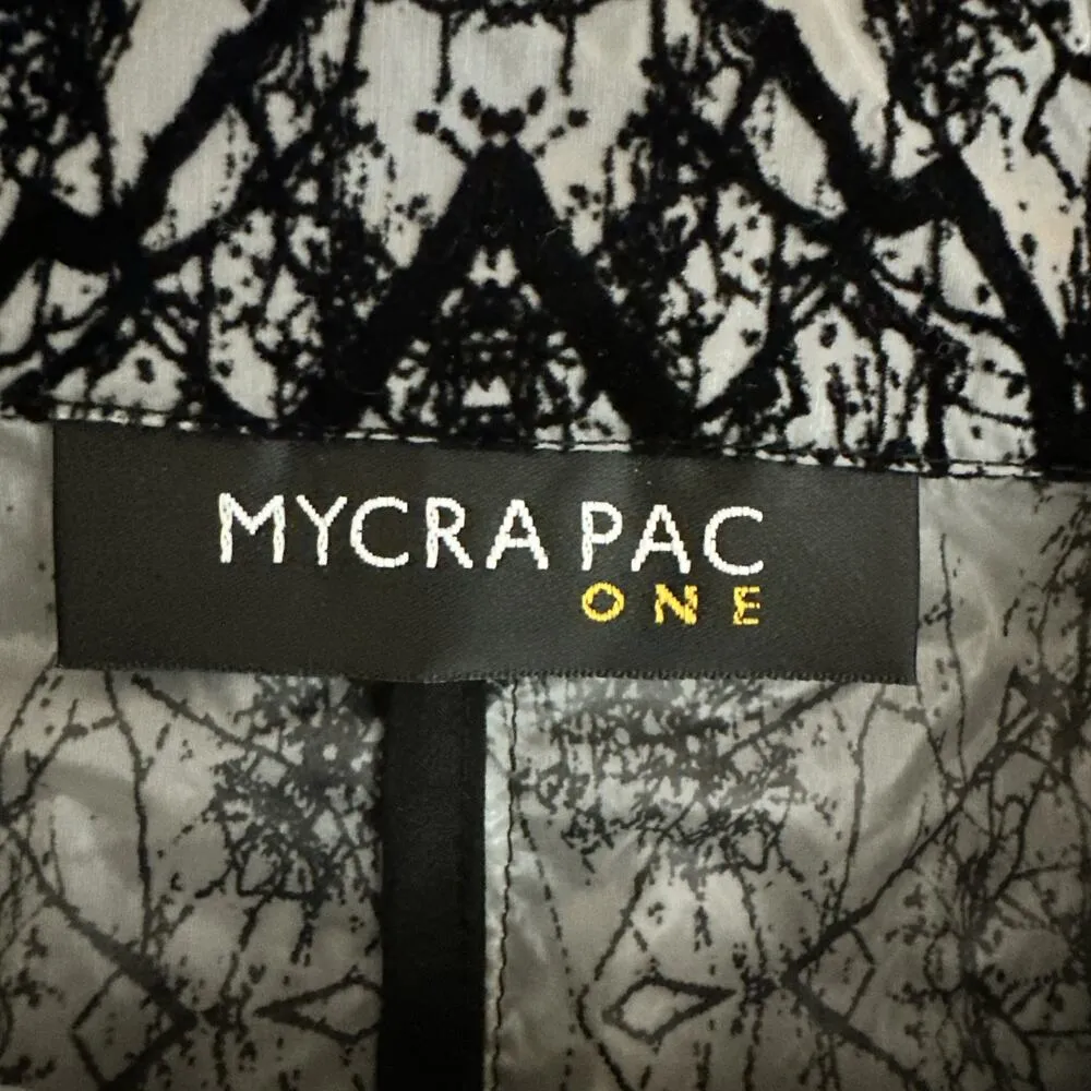 Mycra Pac One Womens Black Velvet Flocked Raincoat Size 0 - Image 10