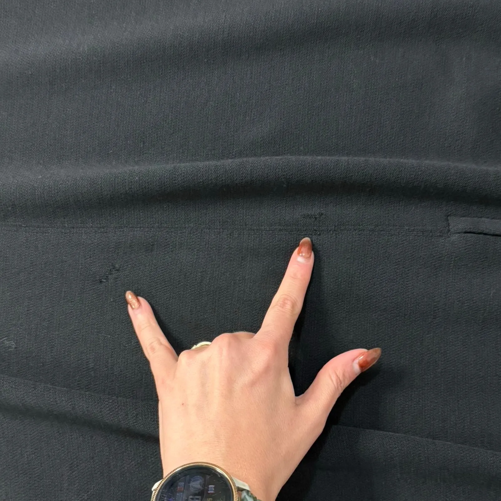 Vintage 90s Isaac Mizrahi Black Wool Stretch Long Mermaid Maxi Skirt size 6 - Image 7