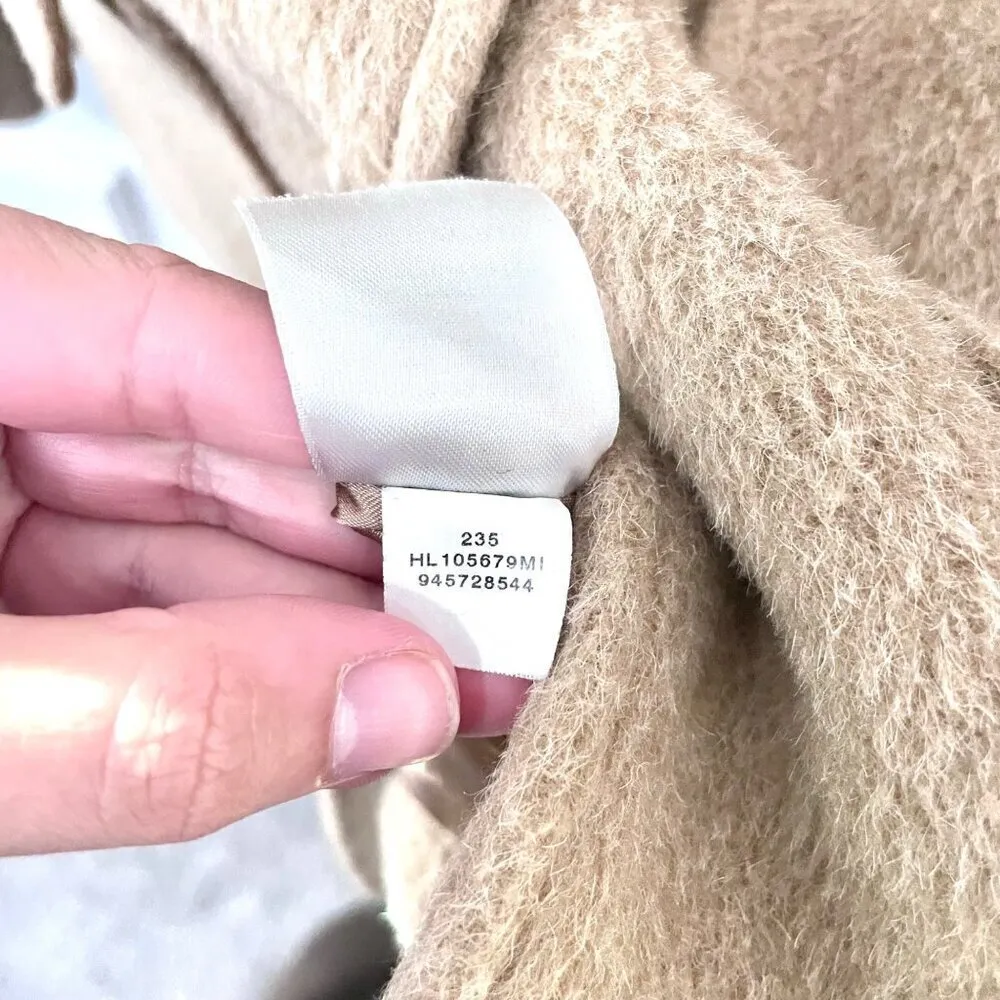 Halogen  Wool Alpaca Mohair Blend Neutral Tan Button-Front Jacket Women’s Size XS - Image 4