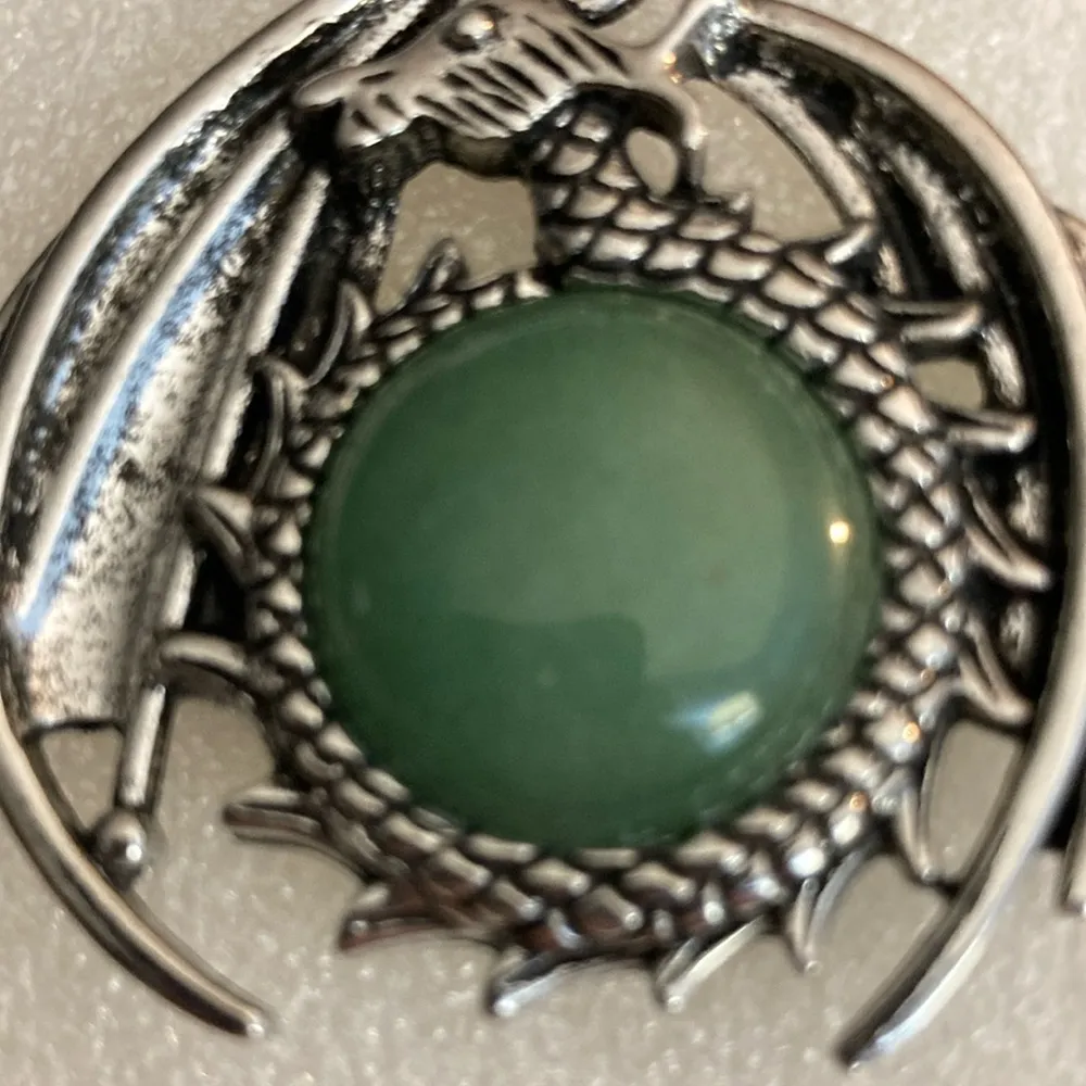 Green Aventurine Dragon Charm Necklace. NWOTT Cord is 17 1/2” Long with a 2” ex… - Image 3
