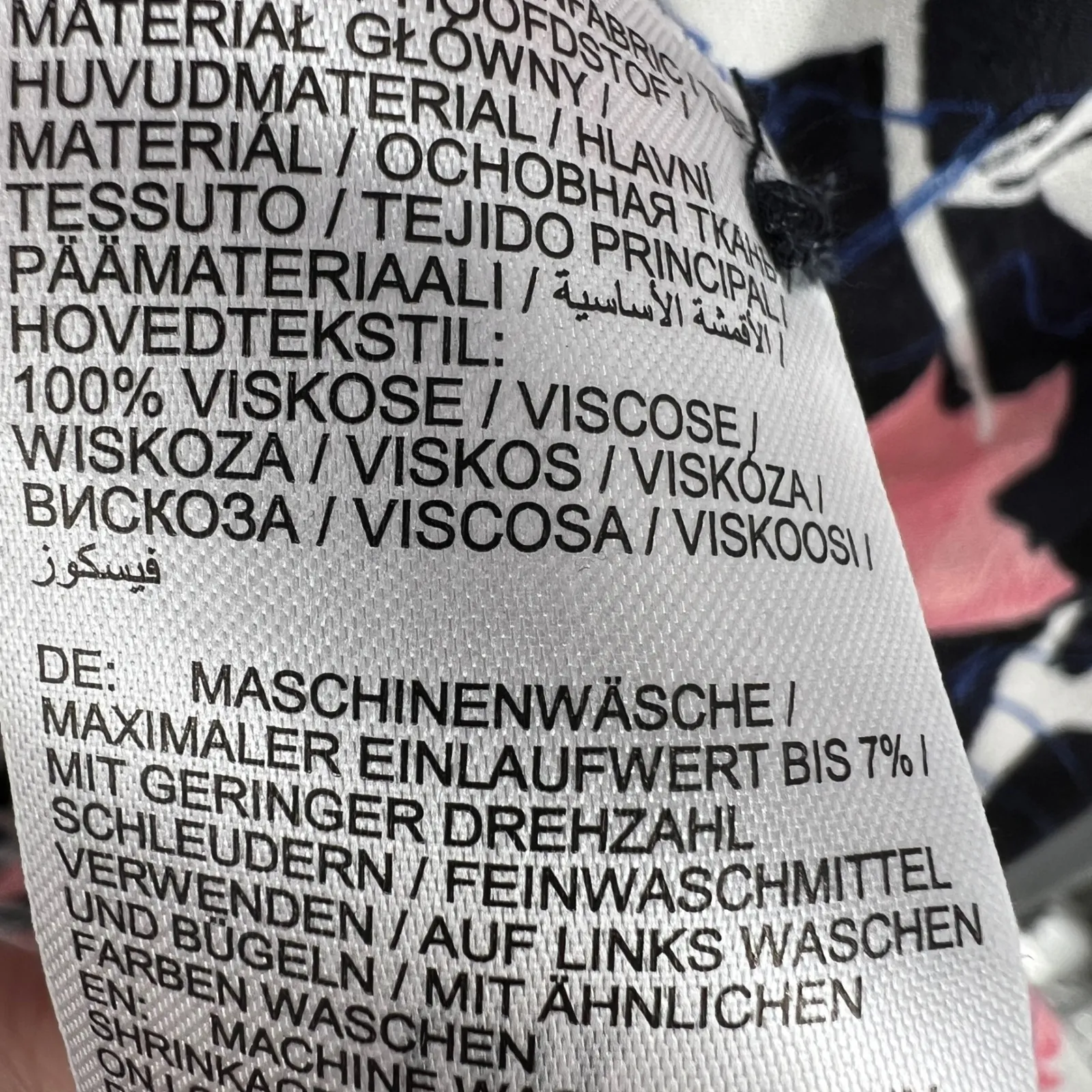 Ulla Popken Floral Shirt Dress Black Pink Blue Long Sleeve Viscose 24/26 - Image 5