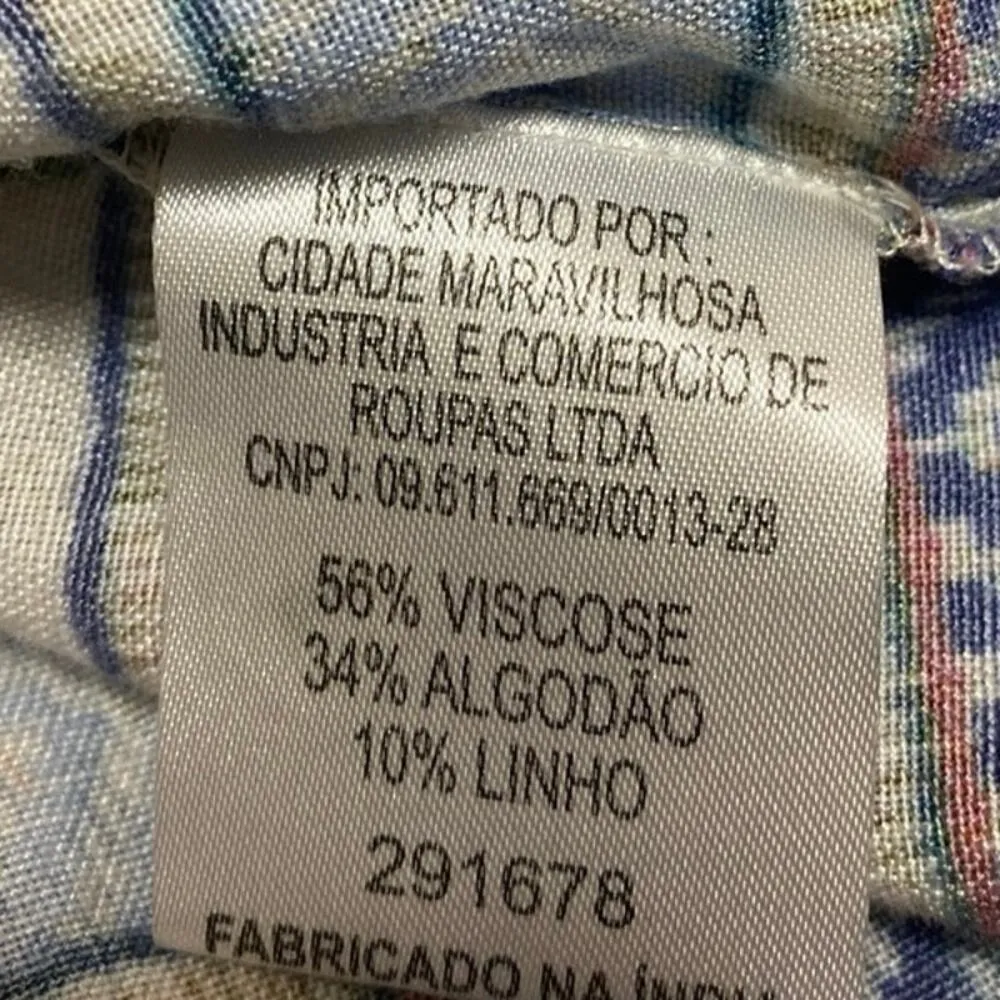 Farm Rio Multicolor Linen Floral Sleeveless Cami Camisole Mini Tank Dress Size S - Image 5