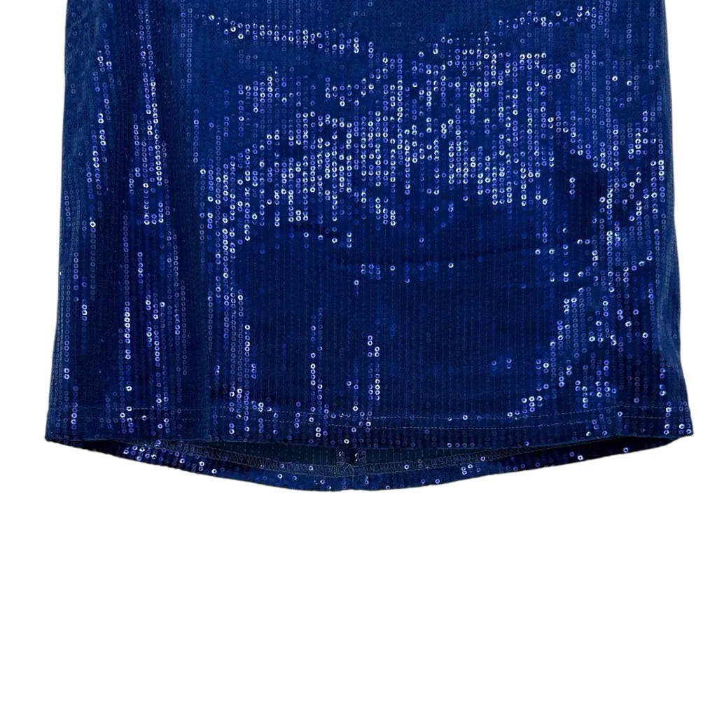 Blue Blush Blue Sequin Mini Skirt size Medium M NWT NYE Party Lined - Image 4