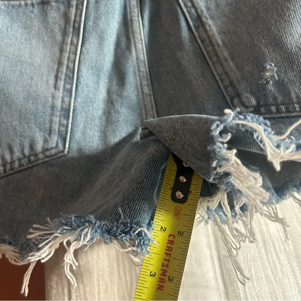 Madewell Curvy Brynn‎ Short Hallstead Wash Cut Off Raw Hem NWT Size 31 (US 12) - Image 10