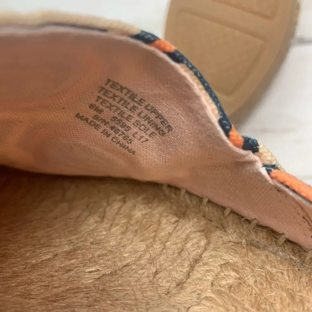 Tory Burch Cecily Sequin Embellished Espadrille 6 Flats Slip On Shoes Geometric - Image 8