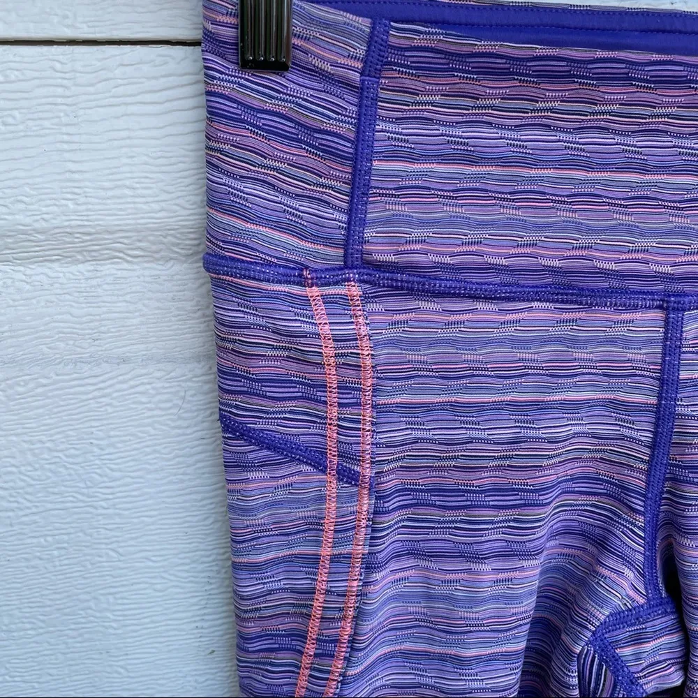 Lululemon Run Top Speed Crop Space Dye Iris Flower Purple Pink 4 - Image 7