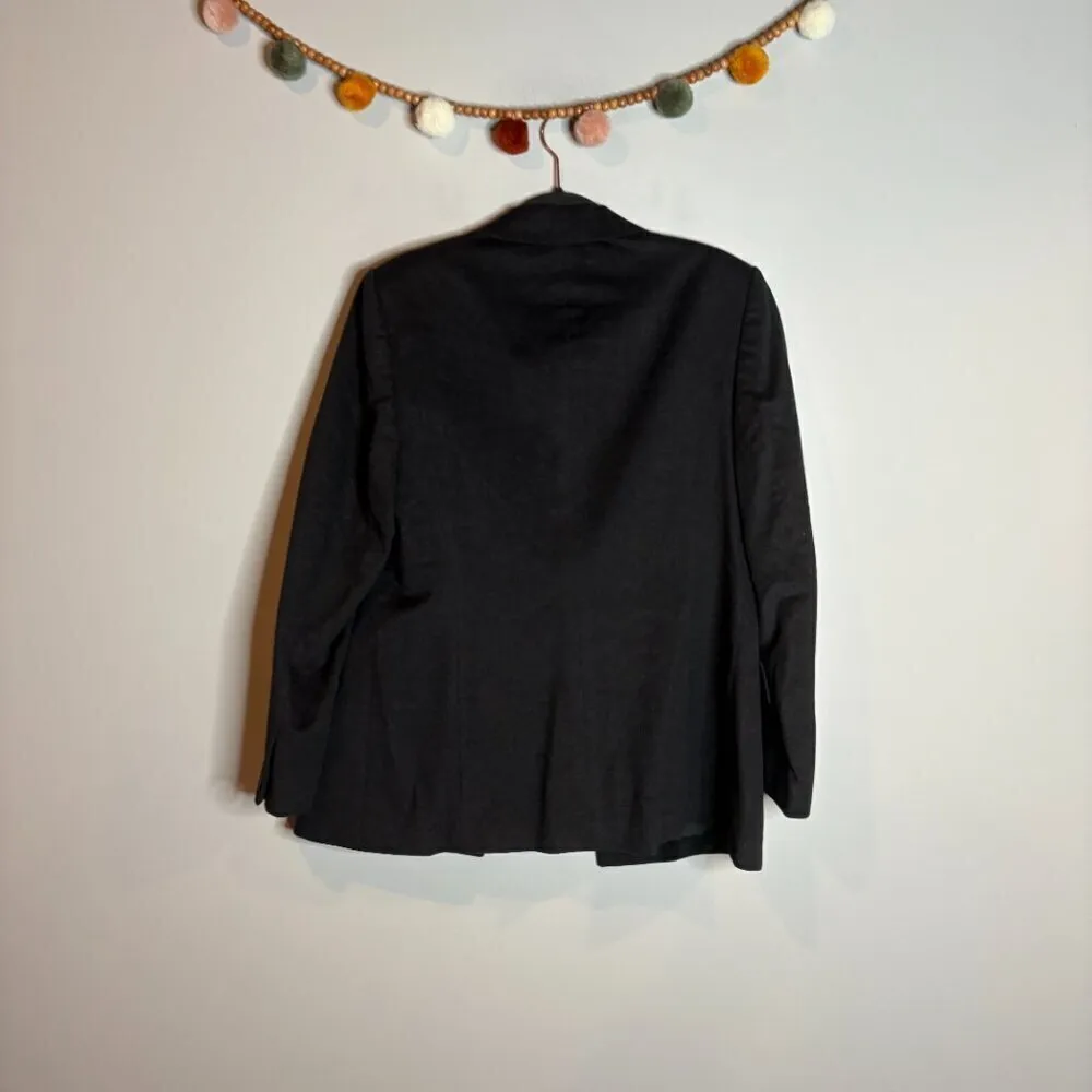 Laurel deep charcoal grey black wool blazer jacket Gray Size 8 - Image 5